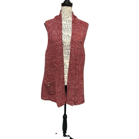 Habitat Clothes To Live In Knit Cardigan Sweater Vest Lg Open Artsy Lagenlook - Picture 1 of 7